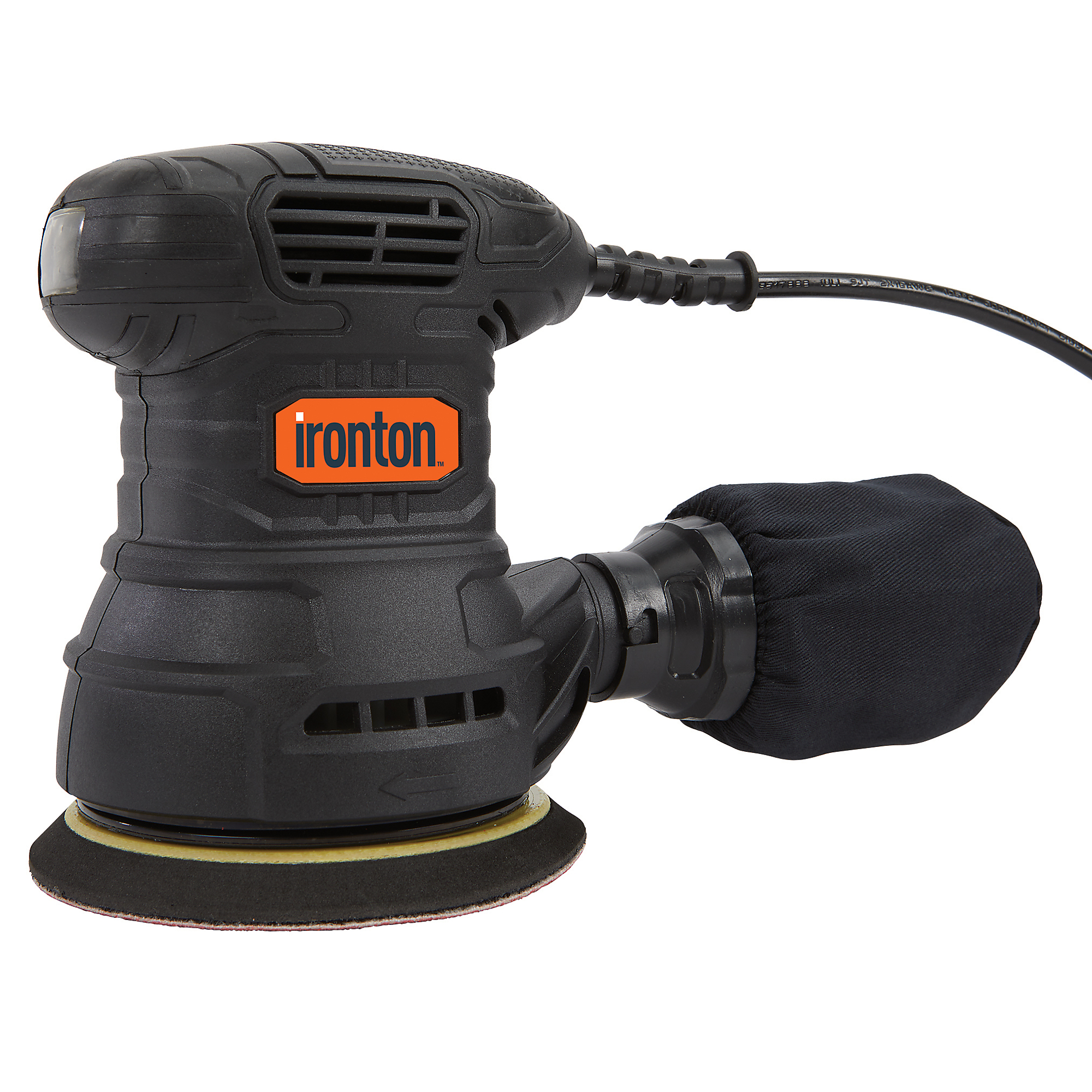 Ironton Orbital Sander, 5in., 13,000 OPM, Hook-and-Loop Pad